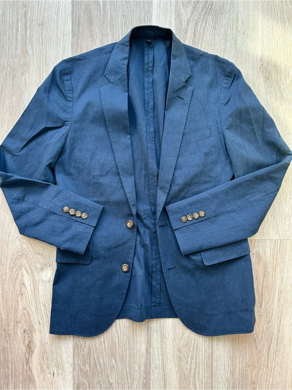J. Crew Ludlow Slim Fit Navy Unstructured Cotton 2-Piece Suit